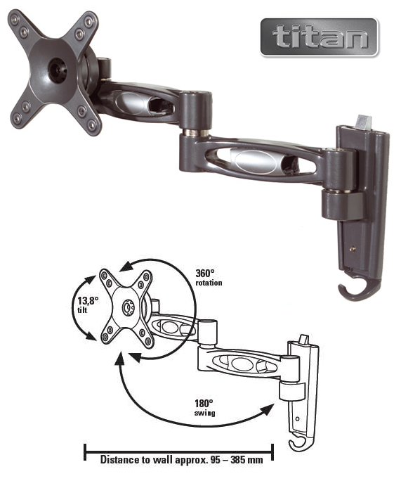 Uchwyt Vivanco MA2230 25658 z Pivot - Uchwyty cienne uniwersalne