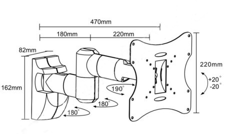 Uchwyt monitorowy LC-U1R 20/20Su