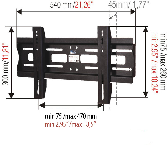 Uchwyt TV LC-CM21-40S