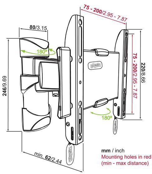 Uchwyty do TV LCD PHW300S Physix Vogels