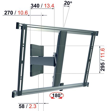 Uchwyt Vogels THIN 345 - Uchwyty cienne uniwersalne